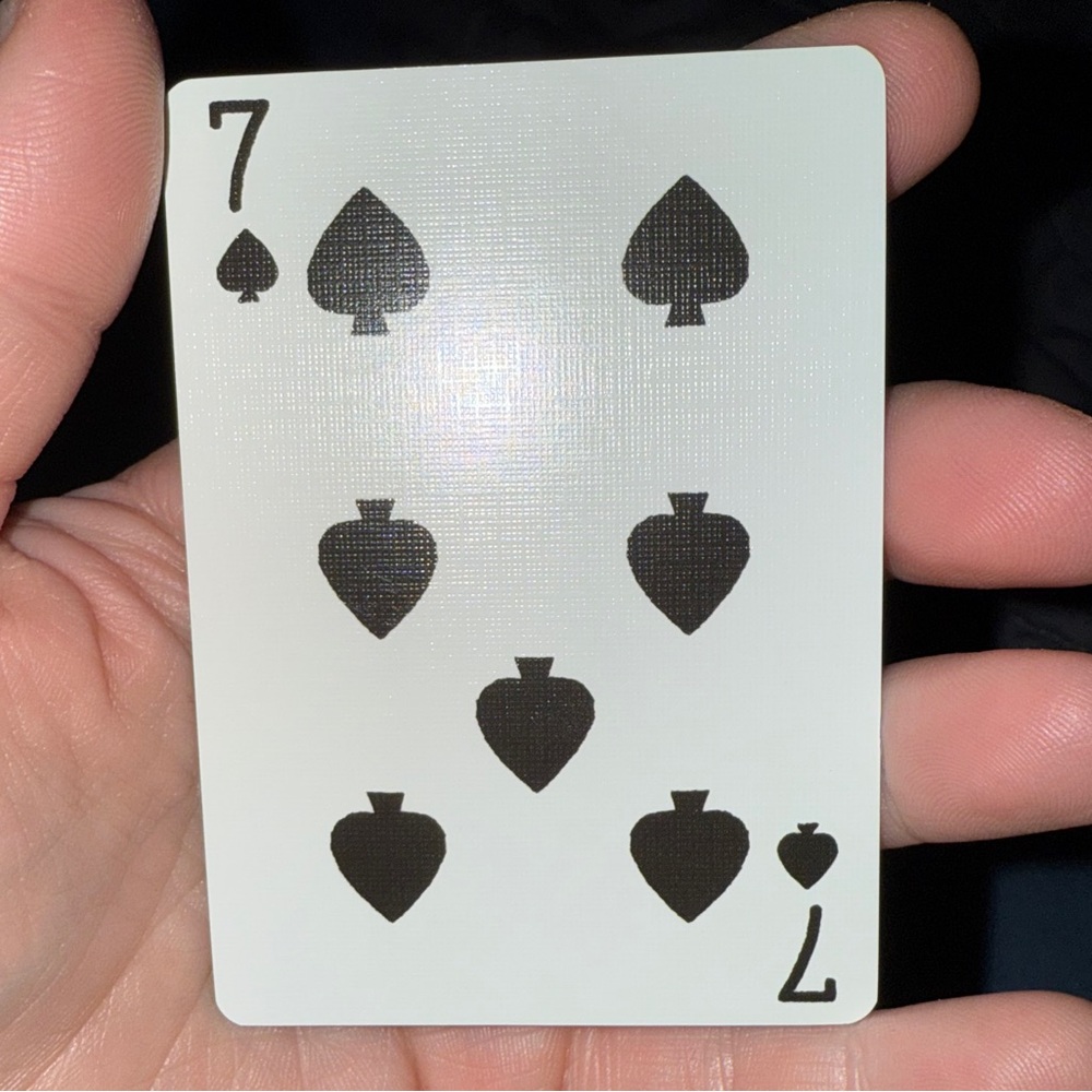 Coach Gold Trim Seven of Spades Playing Card